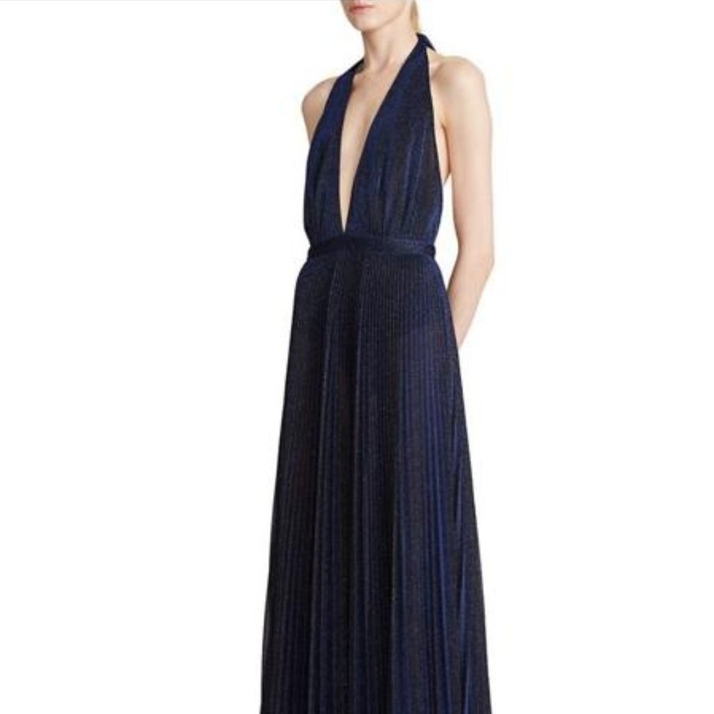Dress for sale - Halston x Netflix Chris Pleated Shimmer Gown ( Brand new)